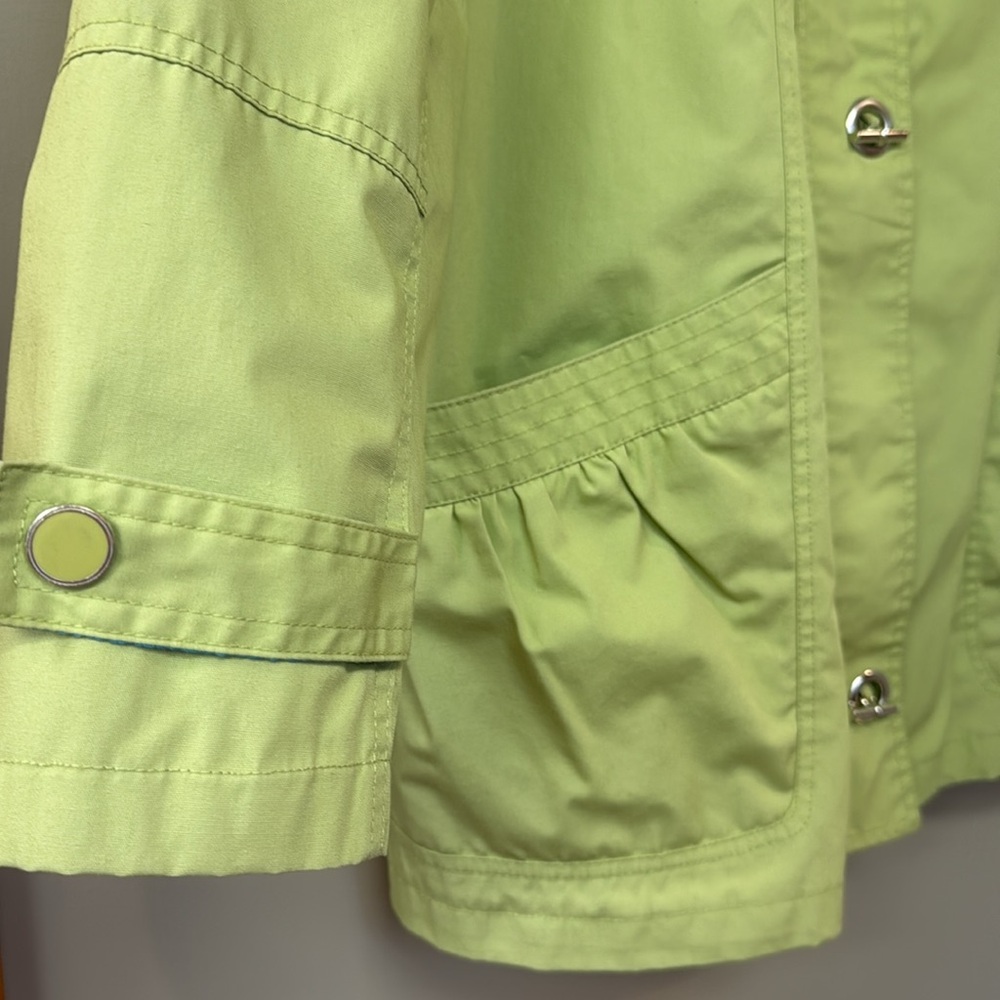Mackintosh New England Cotton-blend Poplin Jacket | size 1X | Bright Green | EUC - Picture 5 of 14